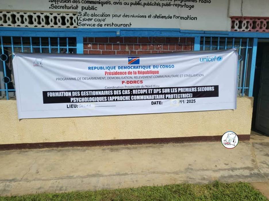 NORD-KIVU : LE P-DDRCS FORME LES MEMBRES DU RECOPE ET DES AGENTS DE LA DPS SUR LES PREMIERS SECOURS PSYCHOLOGIQUES A APPORTER AUX ENFANTS ET PERSONNES VULNÉRABLES EN PÉRIODE DE CRISE HUMANITAIRE
