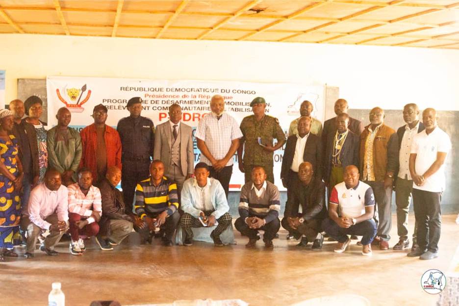 Tanganyika : Le territoire de moba se dote de son cadre de concertation pour la paix et appui au programme de desarmement, demobilisation, relevement communautaire et stabilisation (ccpap)